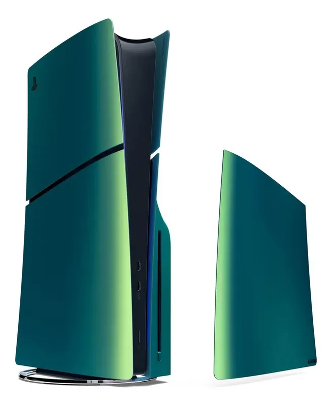 Tampas Capas Ps5 Slim Chroma Teal Verde Playstation 5 Sony