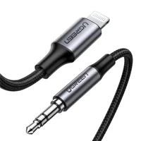 Cabo Áudio Ugreen Lightning P Conector 3.5mm 1m Cert Mfi.