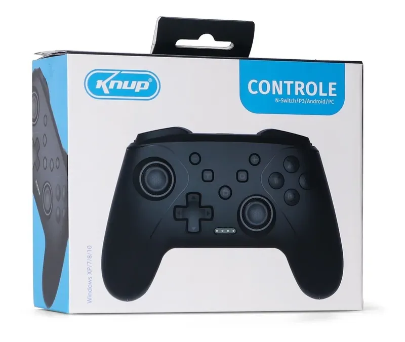 Controle Joystick Knup Kp-cn700 Compatível Com PC Nintendo Switch Ps3 Android Com Fio Usb