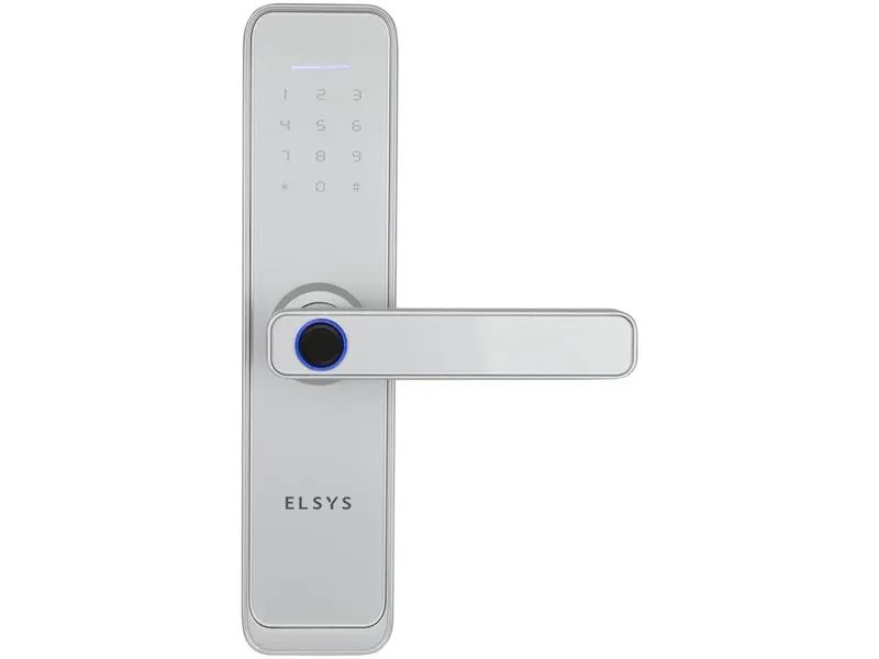 Fechadura Digital Com Biometria, Elsys,esf-de4000b, Prata