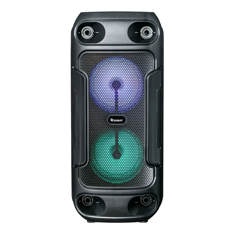 Caixa De Som Portátil Slim Black 80w