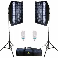 Kit De Iluminação Contínua Greika Agata Ii Com Grade E 2 Lâmpadas (220v)