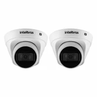Kit 2 Câmeras Dome Intelbras 4 Mp Vip 1430 D G2 Com Lente 2,8mm Poe Resistente À Chuva Ip67