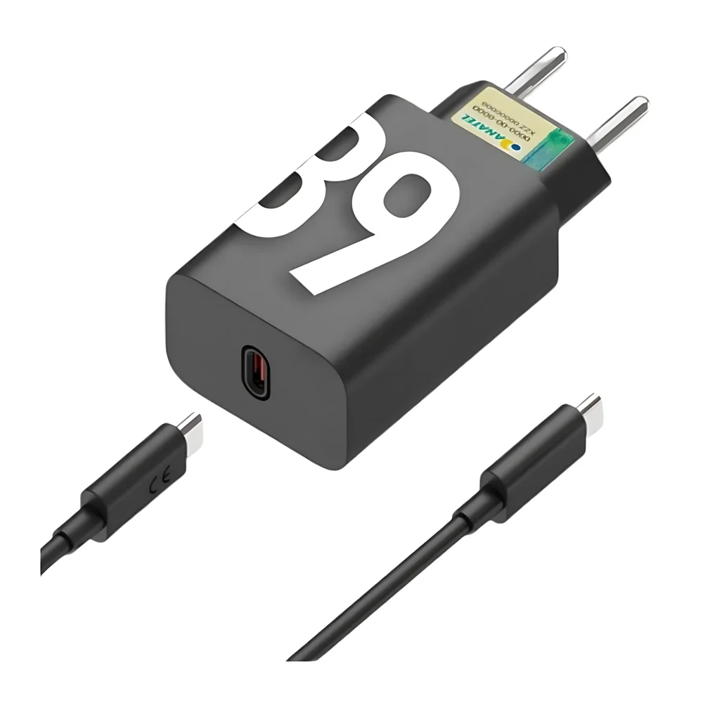 Carregador Turbo 68w Usb-c Tipo C + Cabo Usb-c