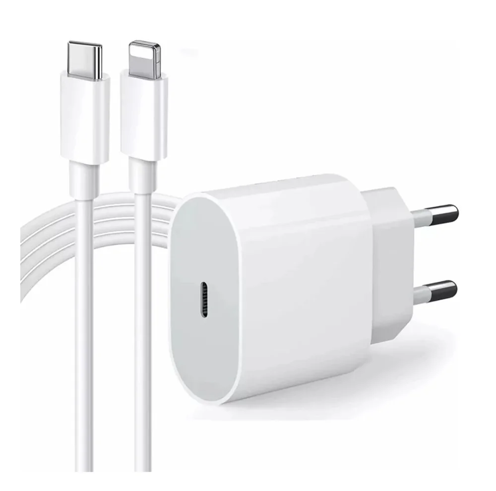 Cabo Usb-c-lightning + Fonte Carregador 25w Turbo Compatível Iphone X Xr Se 11 12 13 14