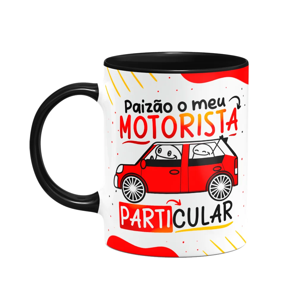 Caneca Flork Pais - Melhor Motorista Particular - B-black