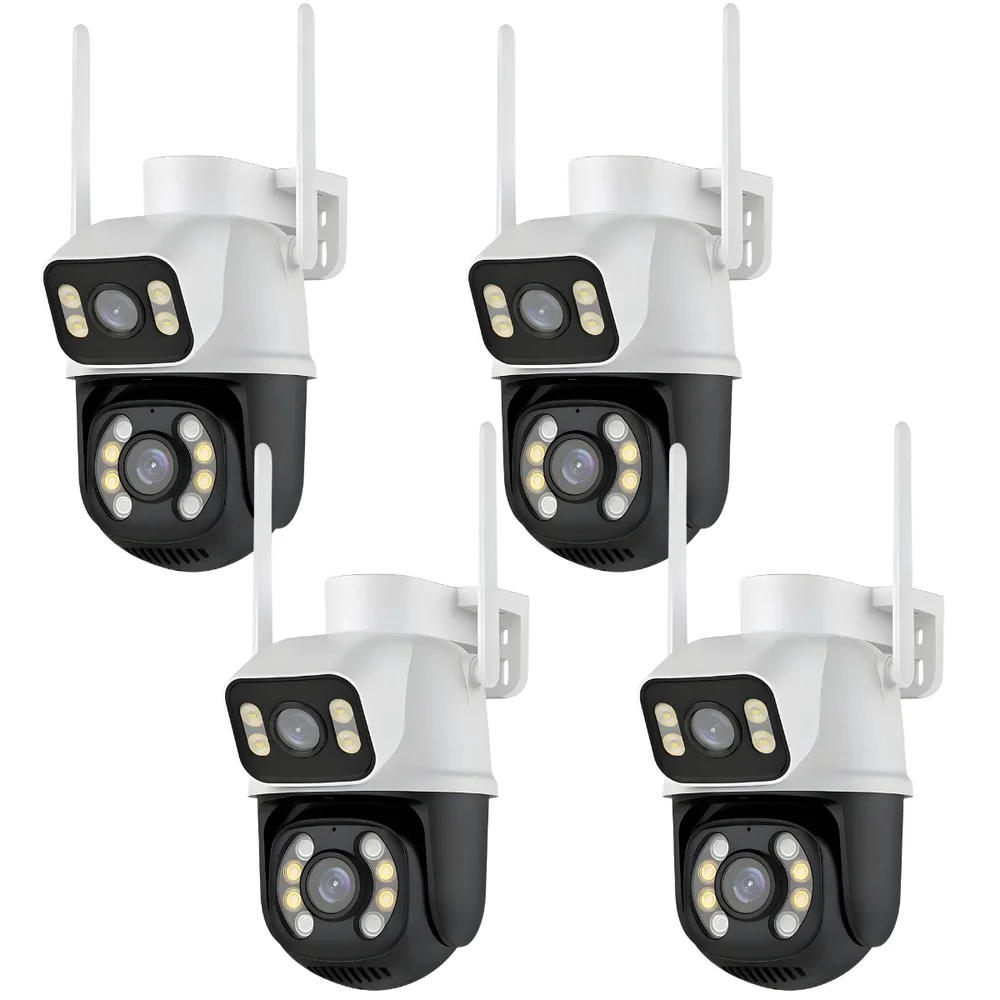 Kit 4 Cameras De Seguraça Exterma Wife Smart Ip Lente Dupla Vigilancia Comercial Residencial C/nf