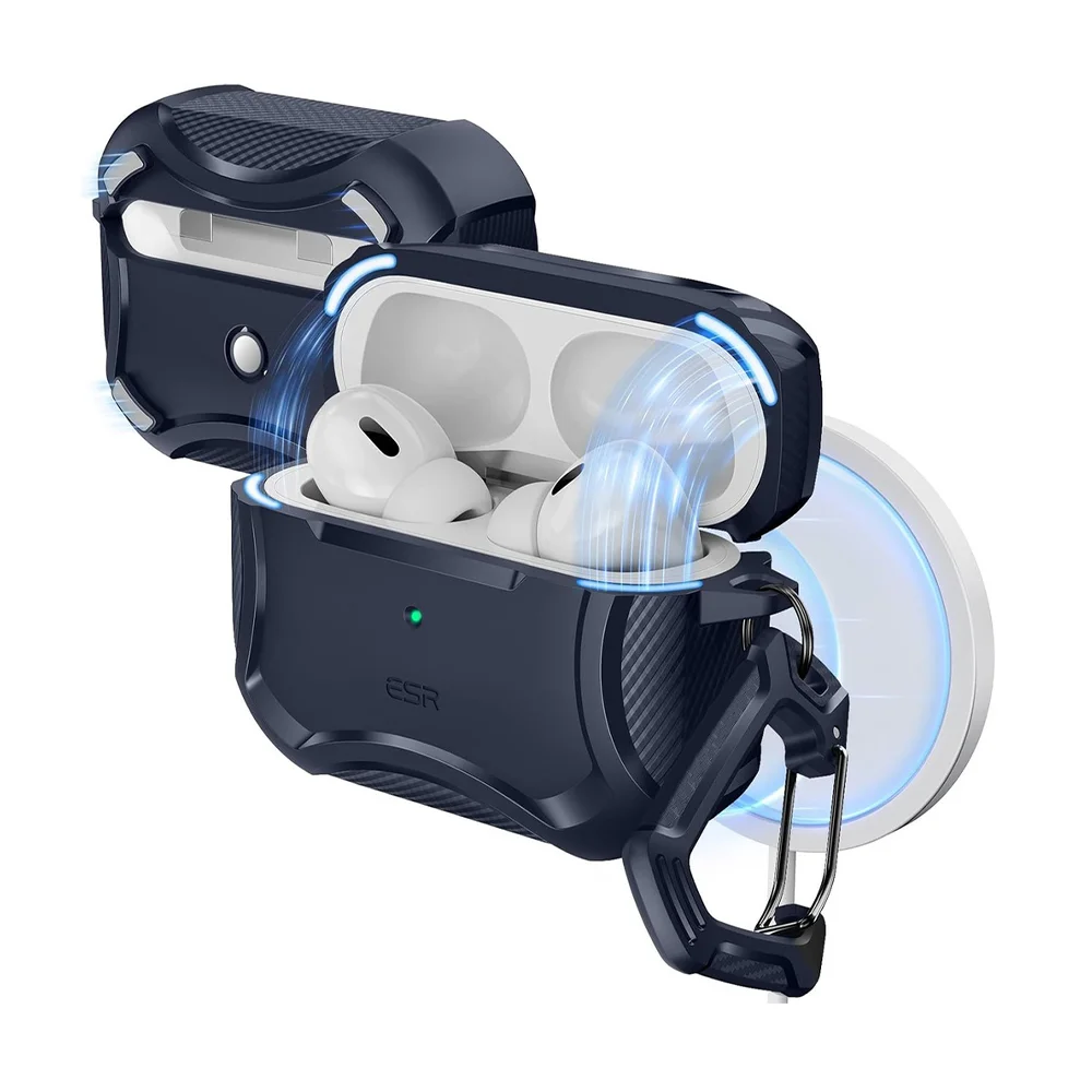 Capa Esr P/ Airpods Pro 2/1 Proteção Magsafe Azul Marinho