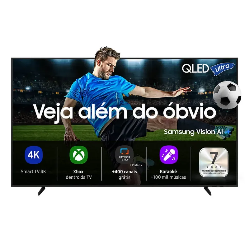 Samsung Super Big Vision Ai Tv 98” QLED Ultra 4k Q7f 2025, Pontos Quânticos, Processador Com Ai 98”