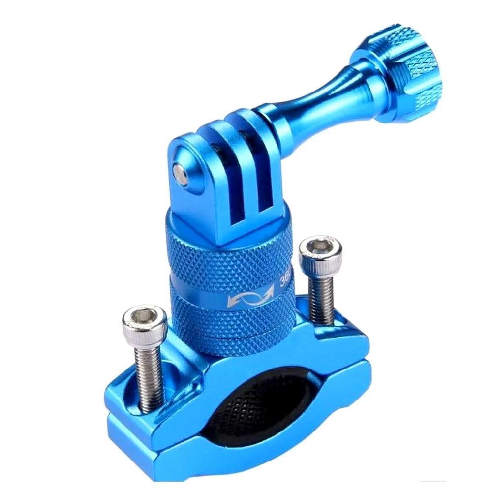 Suporte De Guidão Shoot, Em Alumínio 360° Para Gopro E Similares, Azul