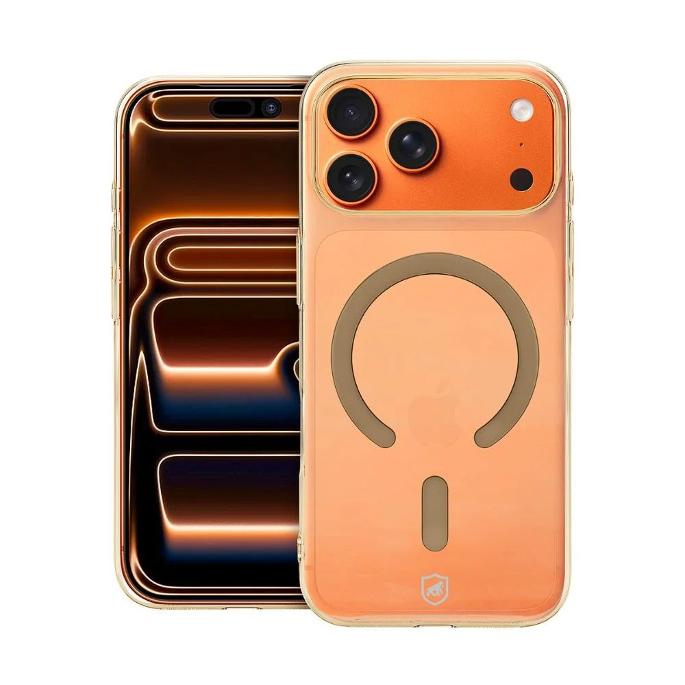 Capa Case Capinha Para Iphone 17 Pro Max - Crystal Slim Magsafe - Não Amarela - Desert - Gshield