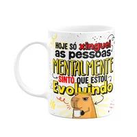Caneca Divertida Capivaras - Sinto Que Estou Evoluindo