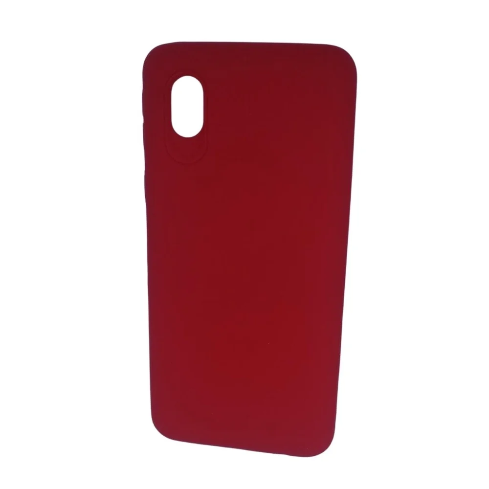 Capa Capinha Case Galaxy A01 Core Emborrachada Flexível Anti Queda A01 Core:vermelho