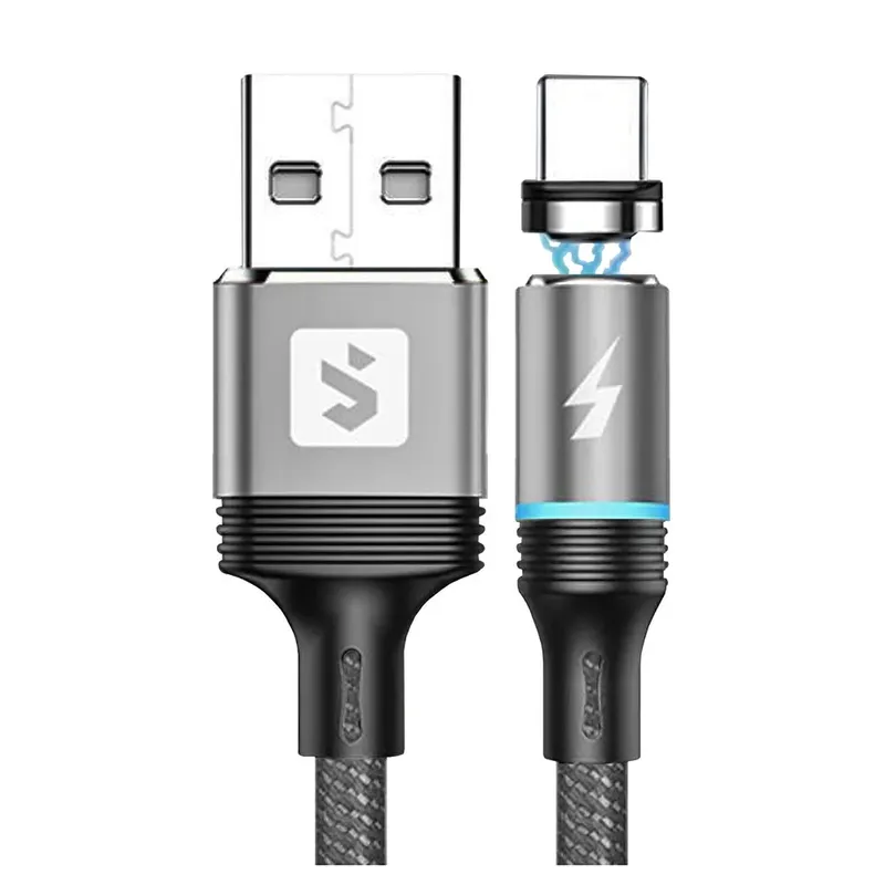 Cabo Magnético Usb Tipo-c Sumexr Sx-b16c 2.4a 1m Cinza