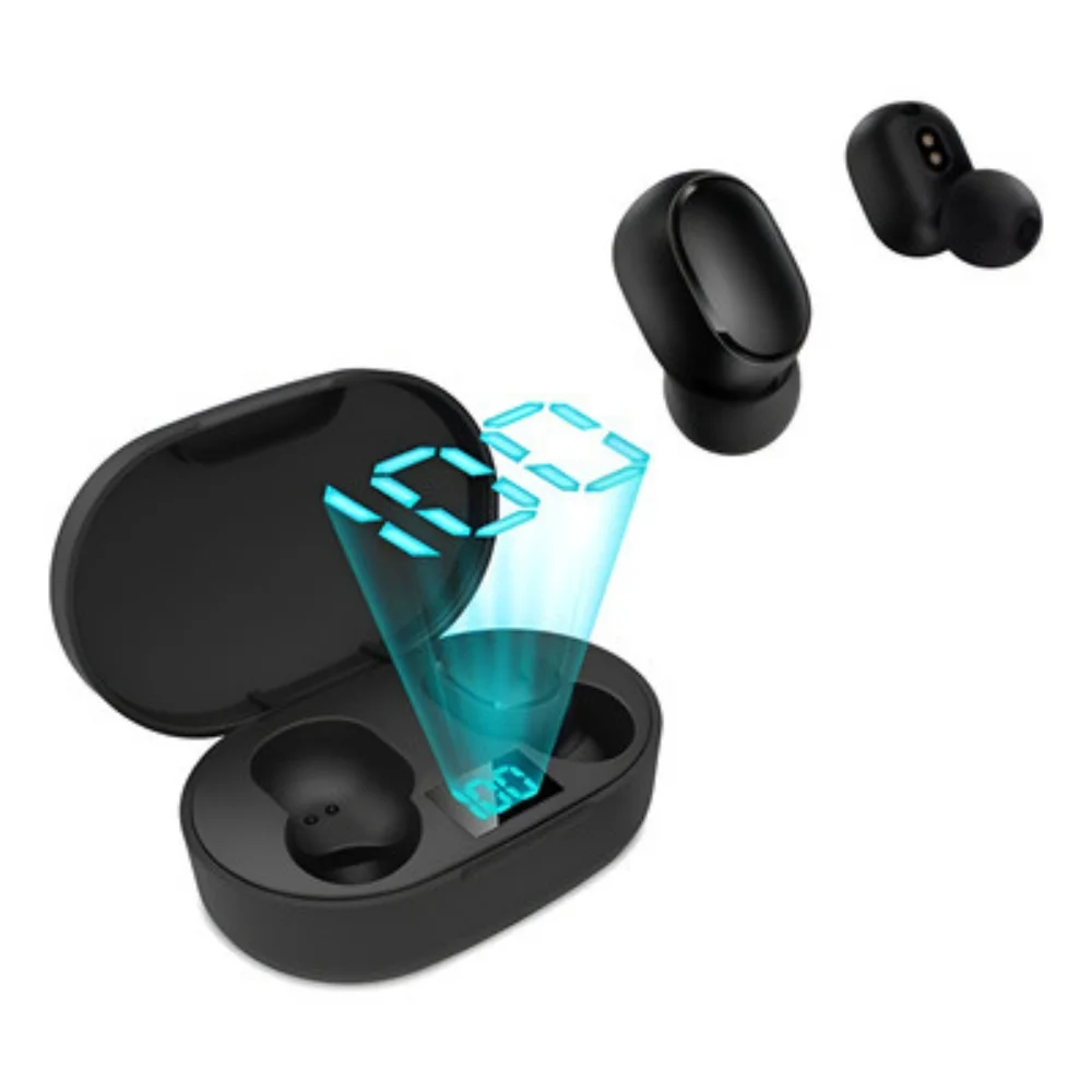 Fone De Ouvido Bluetooth Tws Sem Fio In Ear Preto Com Case