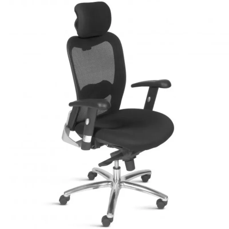 Cadeira De Escritório Giratória Presidente Executiva New Ergon F02 Preto - Lyam Decor