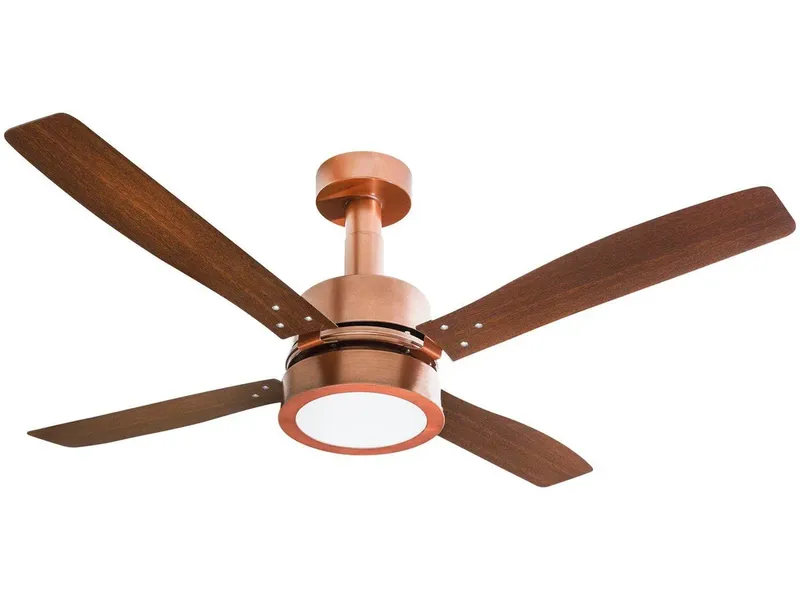 Ventilador De Teto Venti-delta Decorative Vintage Cobre - Amarela 220v