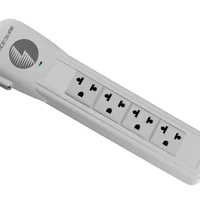 Protetor E Adaptador De Plástico Para 4 Tomadas, Bivolt, Cinza 7200 - Force Line