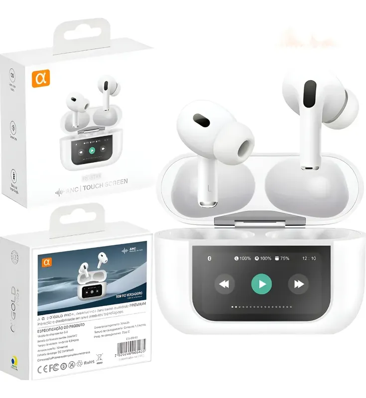 Fone De Ouvido Bluetooth Com Tela Sensível Ao Toque Inteligente,fone Sem Fio