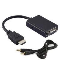 Cabo Adaptador HDMI Macho para VGA Fêmea + P2 MD9 - 7108