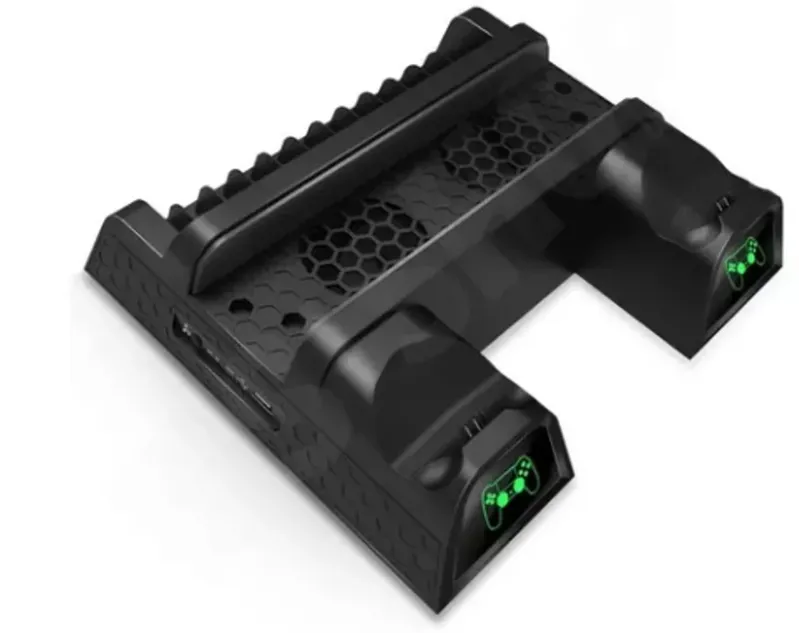 Carregador Base, Cooler, Controle, Video Game Ps4, Preto