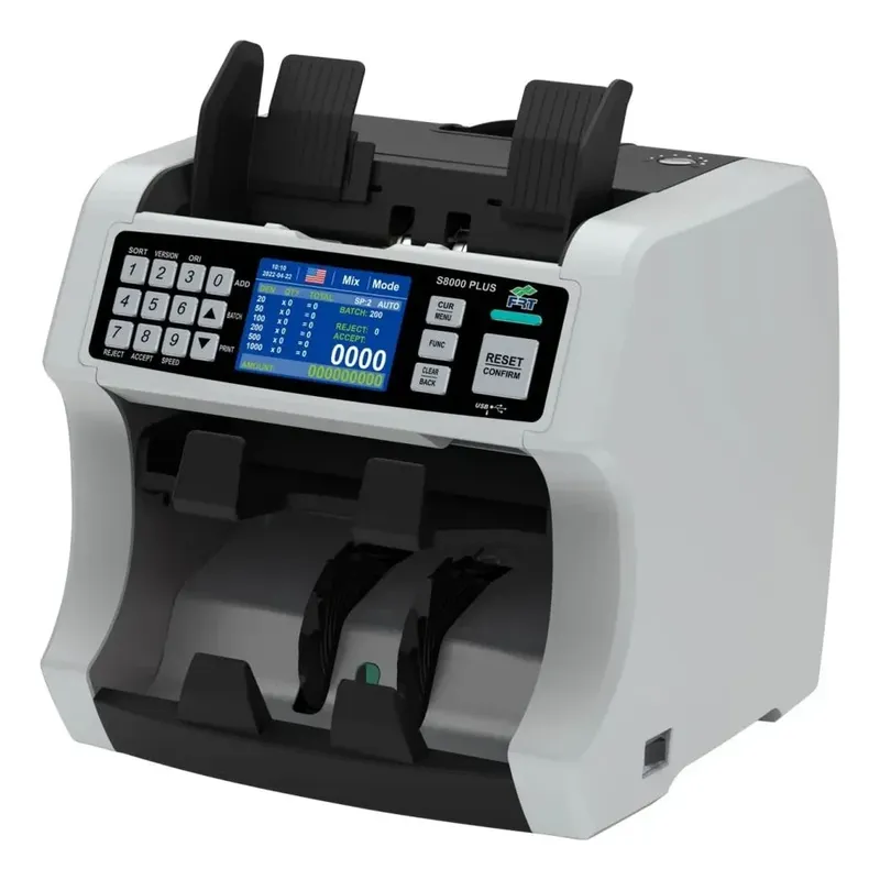 Validadora De Cédulas S8000 Frt + Impressora Térmica | Multimoeda Brl Usd Eur | Detecta Falsas | Leitor Serial