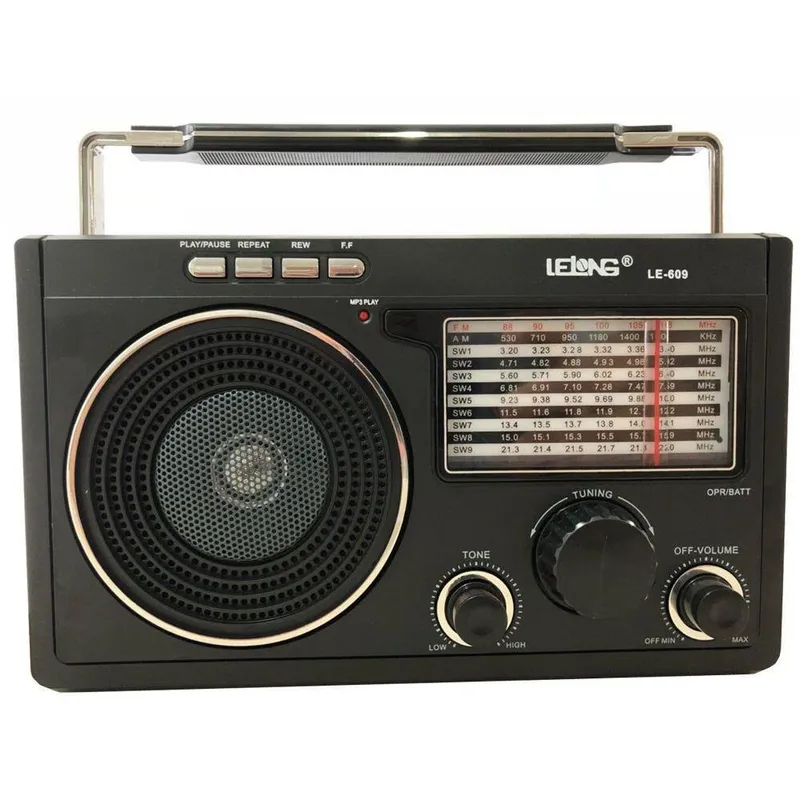 Rádio Am/fm Ondas Curtas Bivolt Usb Bateria Recarregável