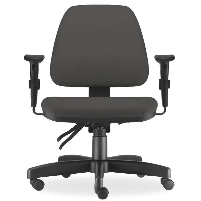 Kit 02 Cadeiras De Escritório Giratória, Executiva Ergonômica Sky L02, Linho Cinza Escuro - Lyam Decor