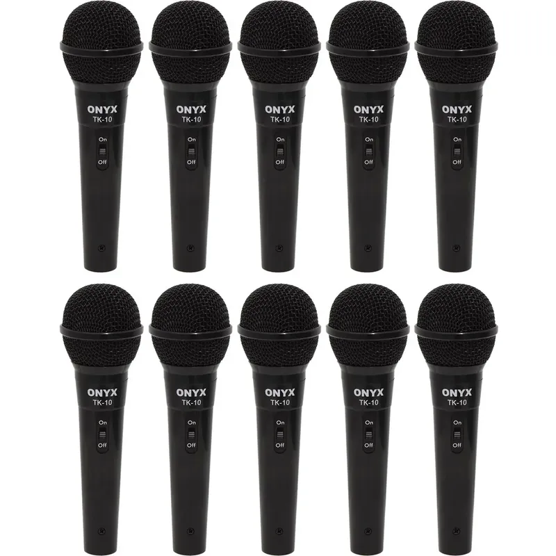 Kit 100 Microfones Dinâmicos Com Fio Tk 22c Onyx