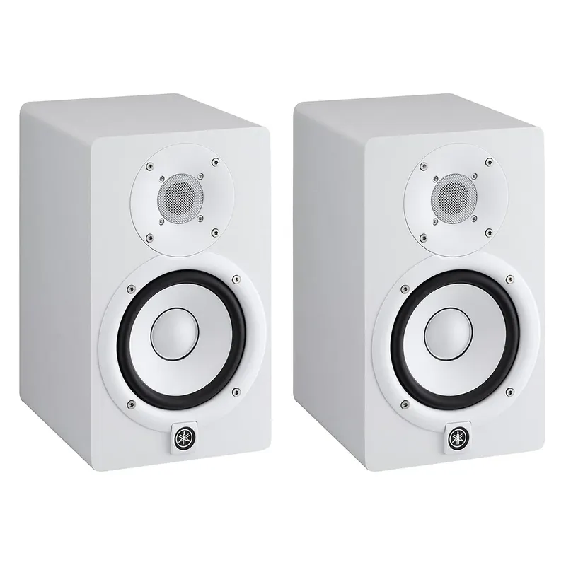 Par De Monitores De Referência Yamaha, Bi-amplificado, 95w Hs 7, Branco