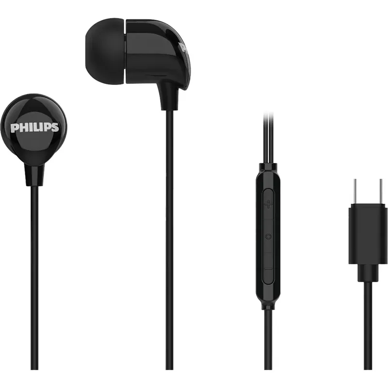 Fone De Ouvido Philips Usb-c 20.000hz 32ohm 1,2m Preto - Tae2146