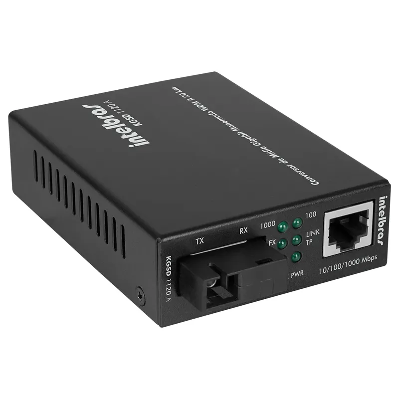 Conversor De Midia Intelbras Kgsd 1120b Gigabit Ethernet Monomodo 20 Km Wdm