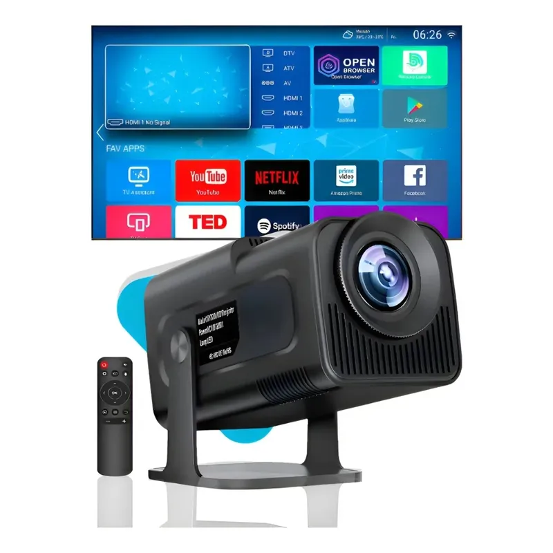 Projetor Hy320 Smart Tv Mini 390ansi Melhor Projetor