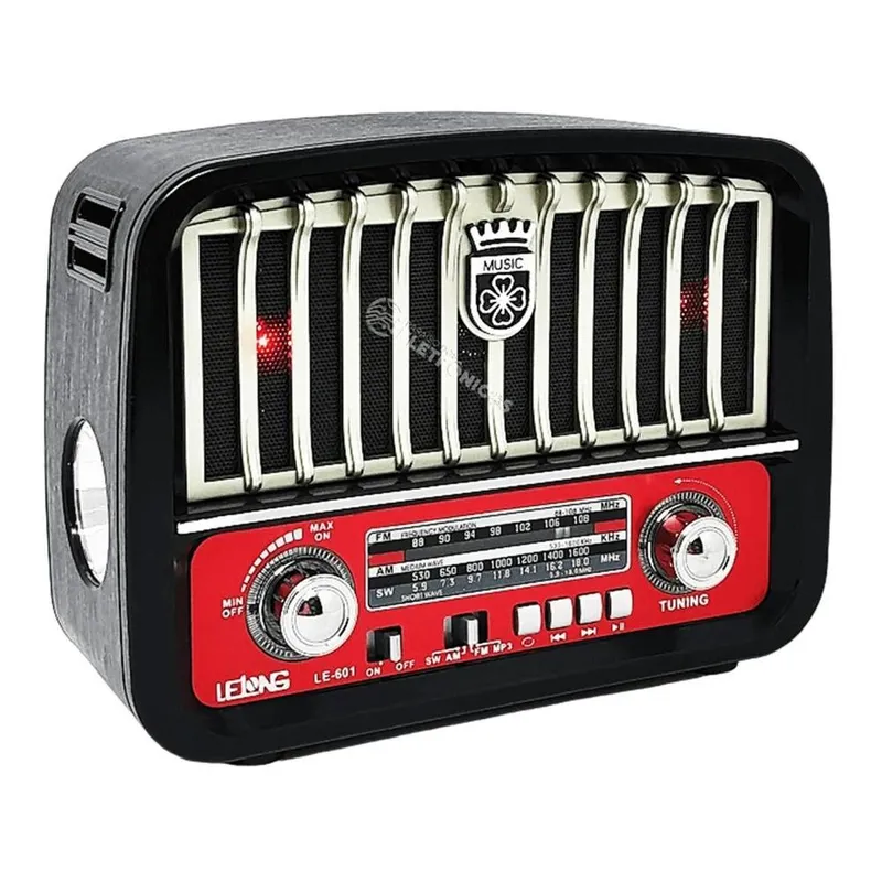 Rádio Am E Fm Modelo Retrô Antigo 110/220v Pilha Bateria
