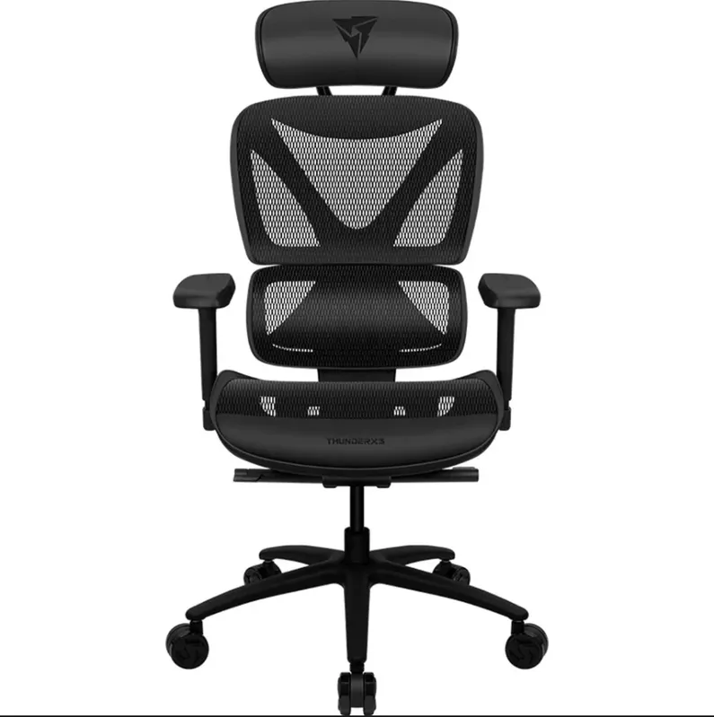 Cadeira Ergonômica Thunderx3 Xtc, Até 150KG, Ajuste Automático de Lombar e Braços, Preto