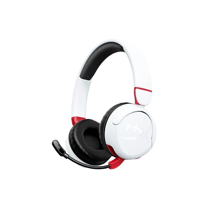 Headset Gamer Infantil Sem Fio HyperX Cloud Mini Bluetooth, Limitador de Volume, Branco - 7G8F2AA