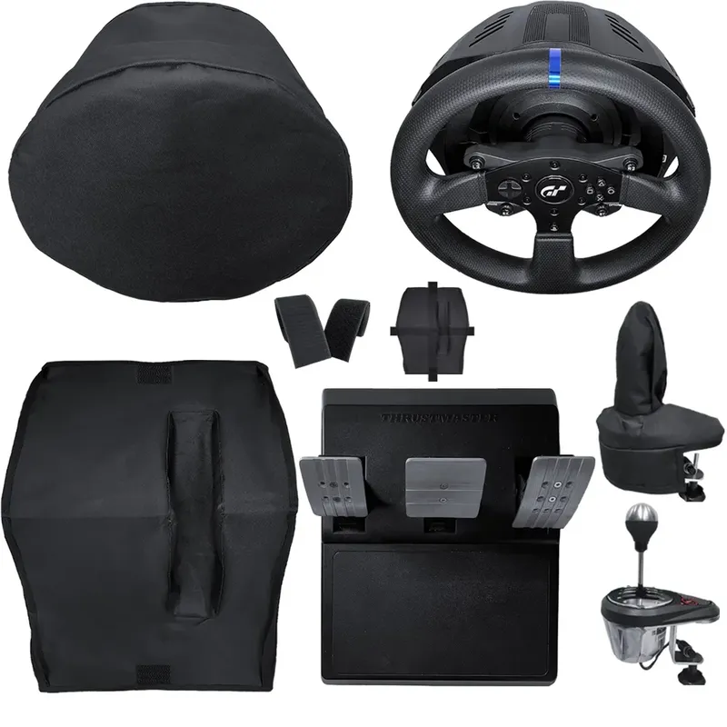 Kit Capas Protetoras Qualicapas Compatíveis C/ Volante E Base T300RS GT + Pedal T3PA + Câmbio TH8A-TH8S Thrustmaster