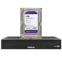 Kit Gravador De Vídeo Digital Mhdx 3104-c 4 Canais Com Inteligência Artificial Intelbras + Hd 1TB