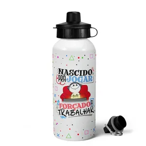 Garrafa Squeeze Mq Gamer Funny - Nascido Pra Jogar V Game