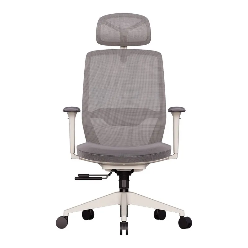 Cadeira Office Elements Serena Slide, com Apoio para os Pés, Até 120kg, Reclinável, Malha, Cinza - 72097