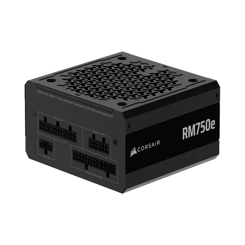 Fonte Corsair RM750e RMe Series 2025, 750W, ATX 3.1, PCIe 5.1, Cybenetics Platinum Certified, Full Modular, Preto - CP-9020295-BR