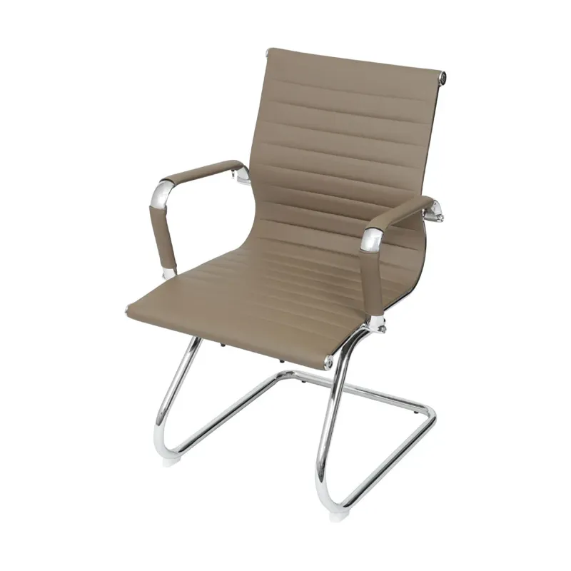 Cadeira Boxbit Eames Office Esteirinha Baixa P.u. Preta Base Rodízio Cromada Sem Braço