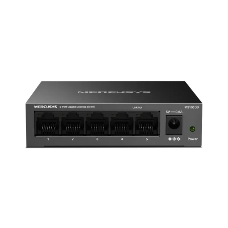 Switch Mercusys Ms105gs 5 Portas Gigabit 10/100/1000mbps Case Metal