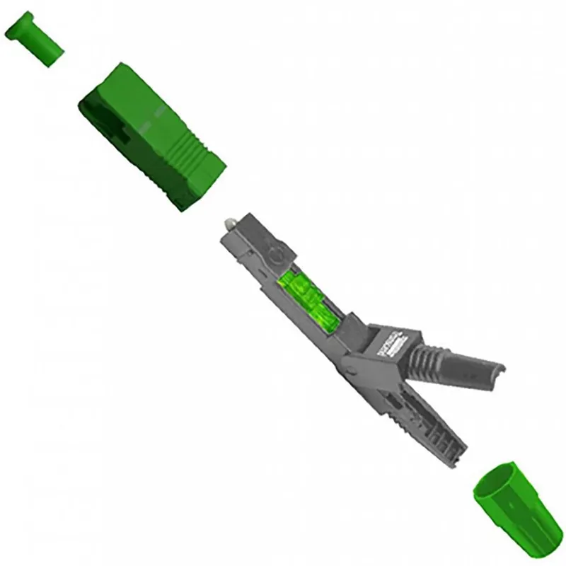 Conector Óptico Transcend Fast Crimp, SC/APC, Verde