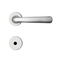 Fechadura Banheiro 5400 R66 Mz430 Design 40mm Roseta Cromo Acetinado Papaiz