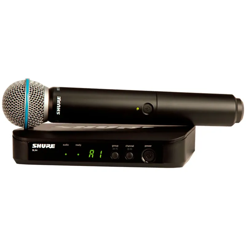 Microfone Sem Fio Shure BLX24R/B58 J10, Profissional, Dinâmico - Beta58A