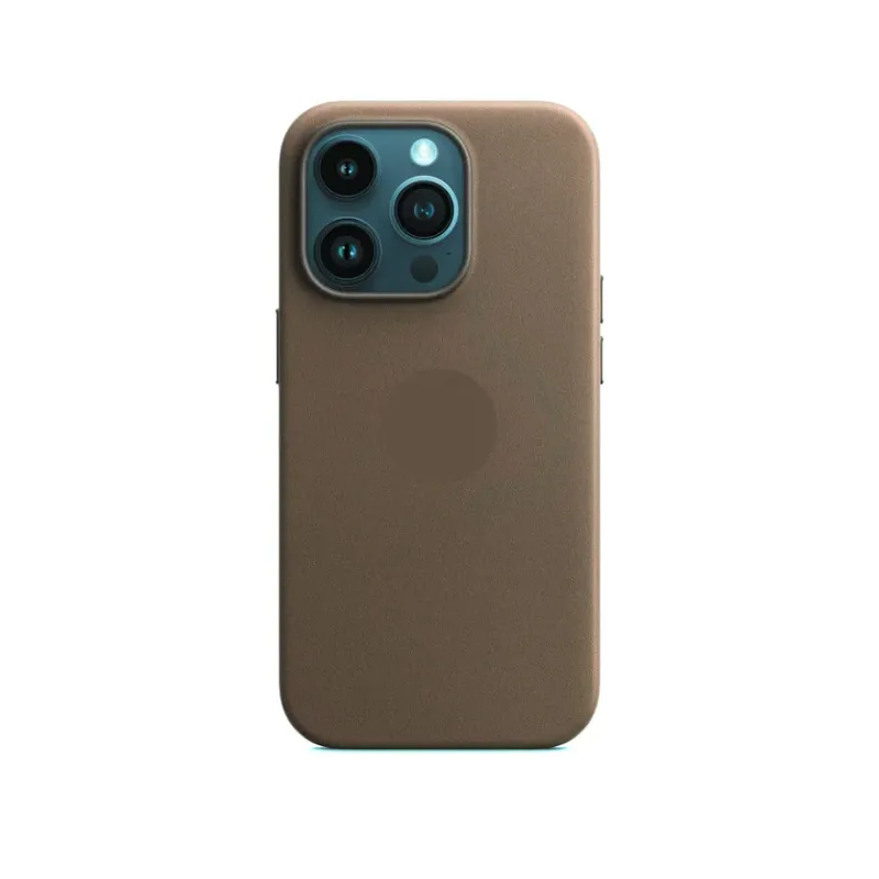 Capa Capinha Case Super Premium De Couro Sintético Magsafe Magnético Compatível Iphone 14 - Coffe