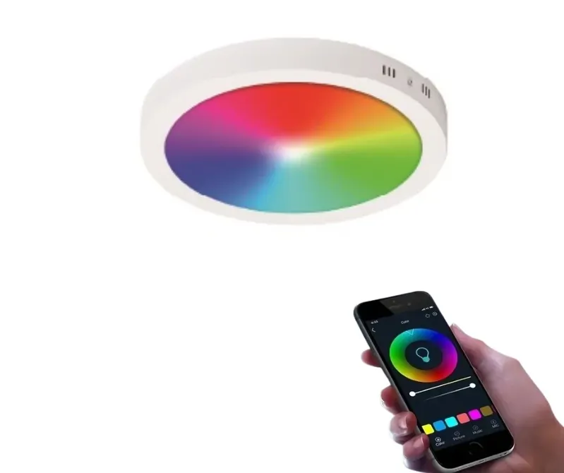 Painel Led Smart RGBw Sobrepor Redondo