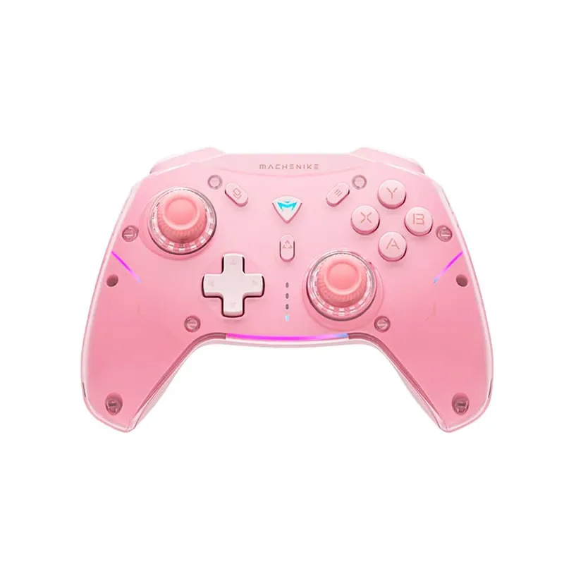Controle Gamer, Machenike G5 Pro Max, Multiplataformas, Tri-Mode, RGB, Switch Kailh, Rosa - JJ02GJ007