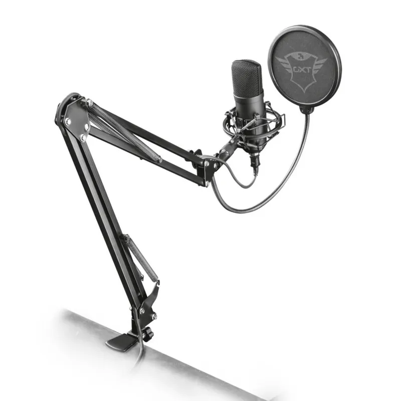 Microfone Streamer GXTrust Gaming GXT 252+ Emita Plus Podcast, USB, Anti-Vibração, Preto - 22400